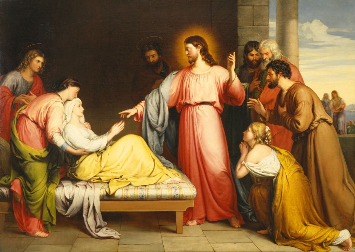 Jesus Heals the Sick Mother and Drives Away Demons